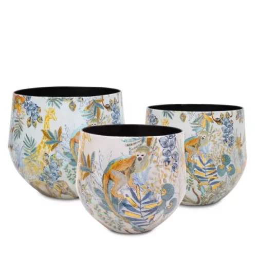 Set treh okrasnih loncev - Cobalt Jungle